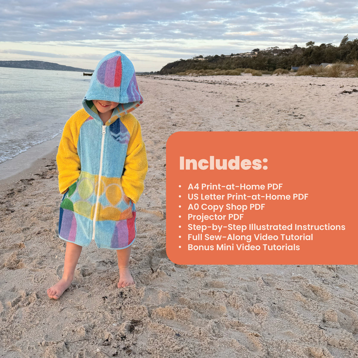 Kids Wearable Zip Towel Sewing Pattern